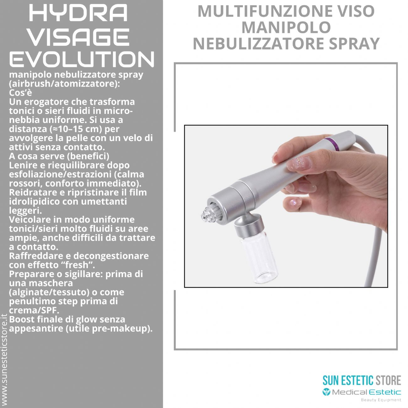 Hydra Visage Evolution Multifunzione trattamenti pulizia viso