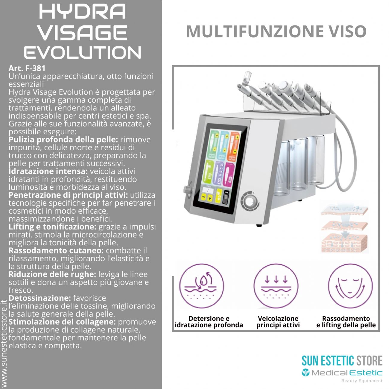 Hydra Visage Evolution Multifunzione trattamenti pulizia viso