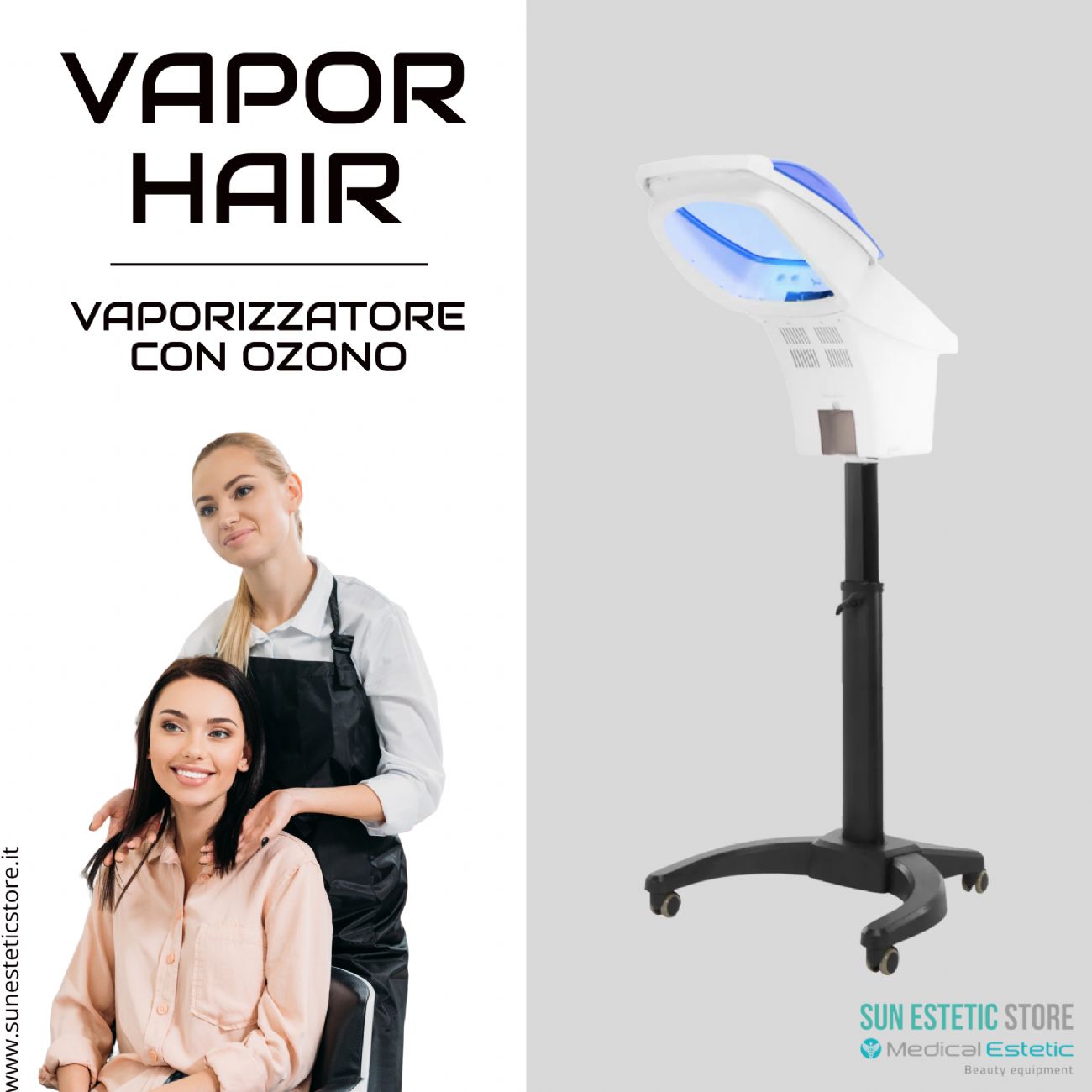 Vapor Hair vaporizzatore per parrucchieri con ozono