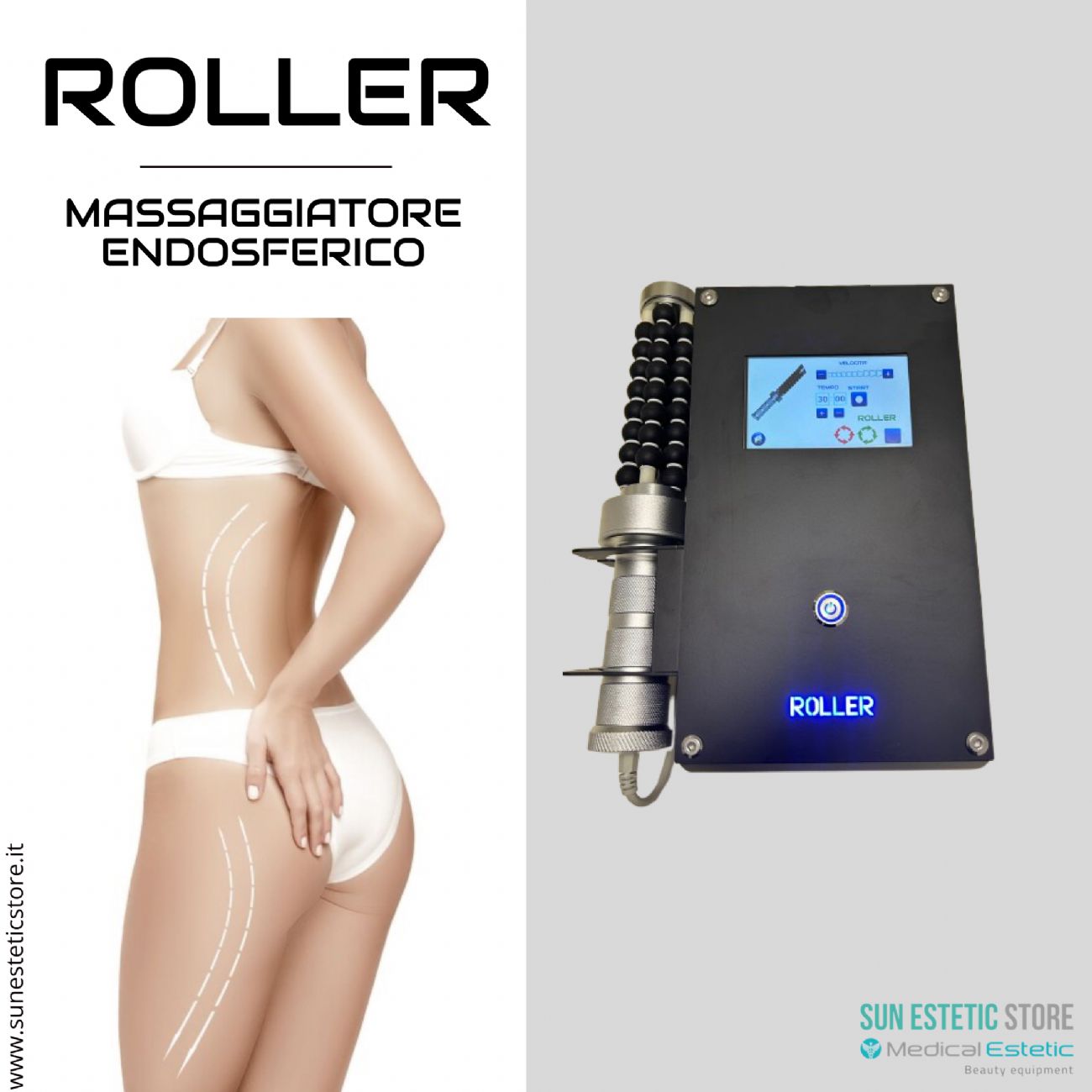 Roller massaggiatore endosferico trattamenti corpo estetica