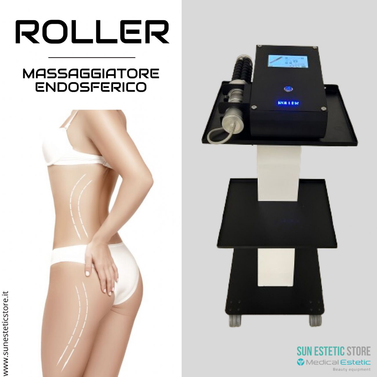 Roller massaggiatore endosferico trattamenti corpo estetica