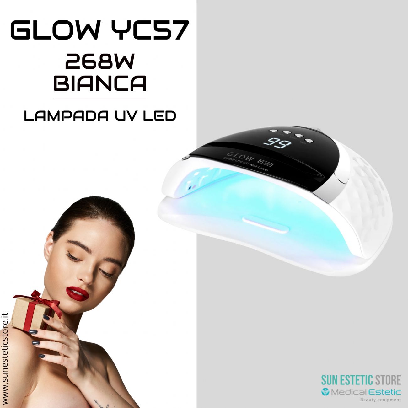 Glow YC57 lampada UV Led nails ricostruzione unghie essiccazione gel