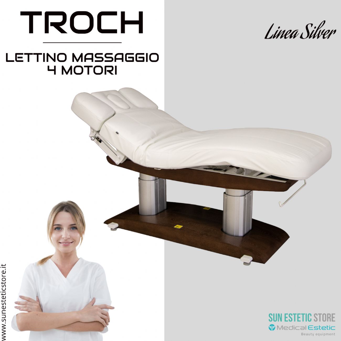 Troch lettino massaggio Spa 4 motori wellness estetica spa benessere