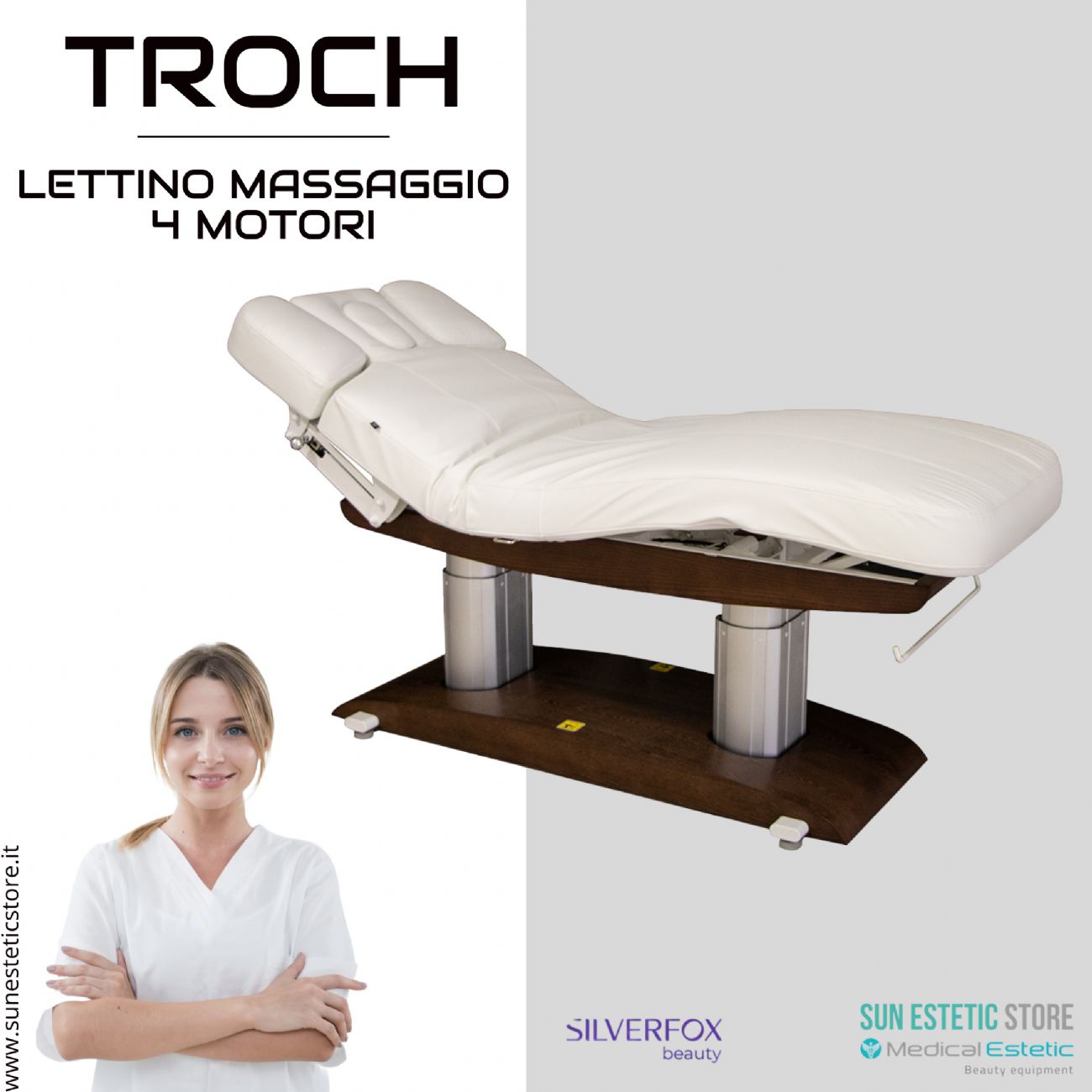 Troch lettino massaggio Spa 4 motori wellness estetica spa benessere