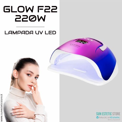 Glow F22 lampada UV Led 220W per essiccazione gel