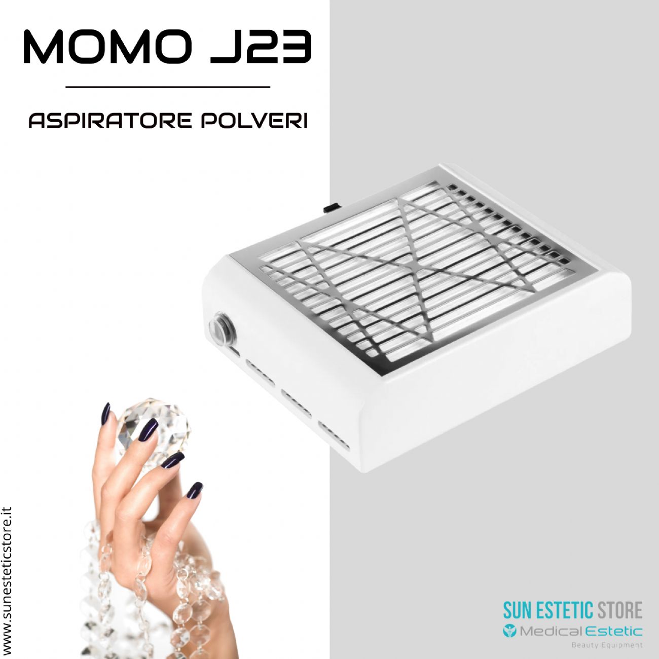 Momo J-23 Aspiratore a cassetta per manicure e pedicure