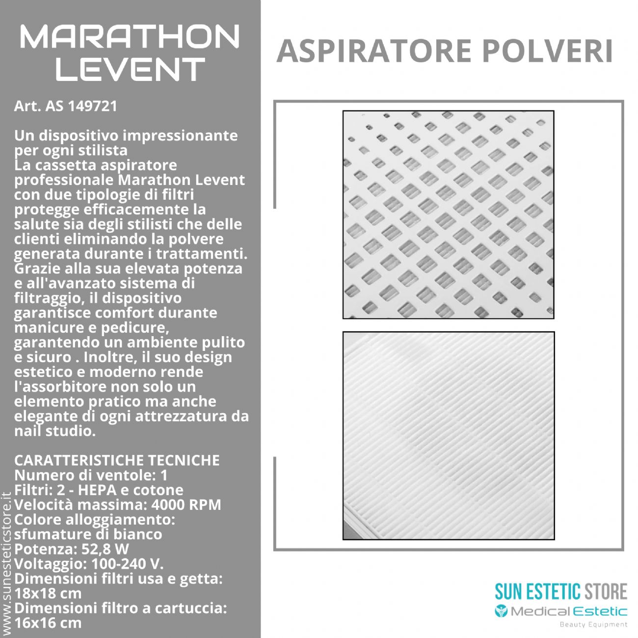 Marathon Levent Saeyang Aspiratore di polveri nails