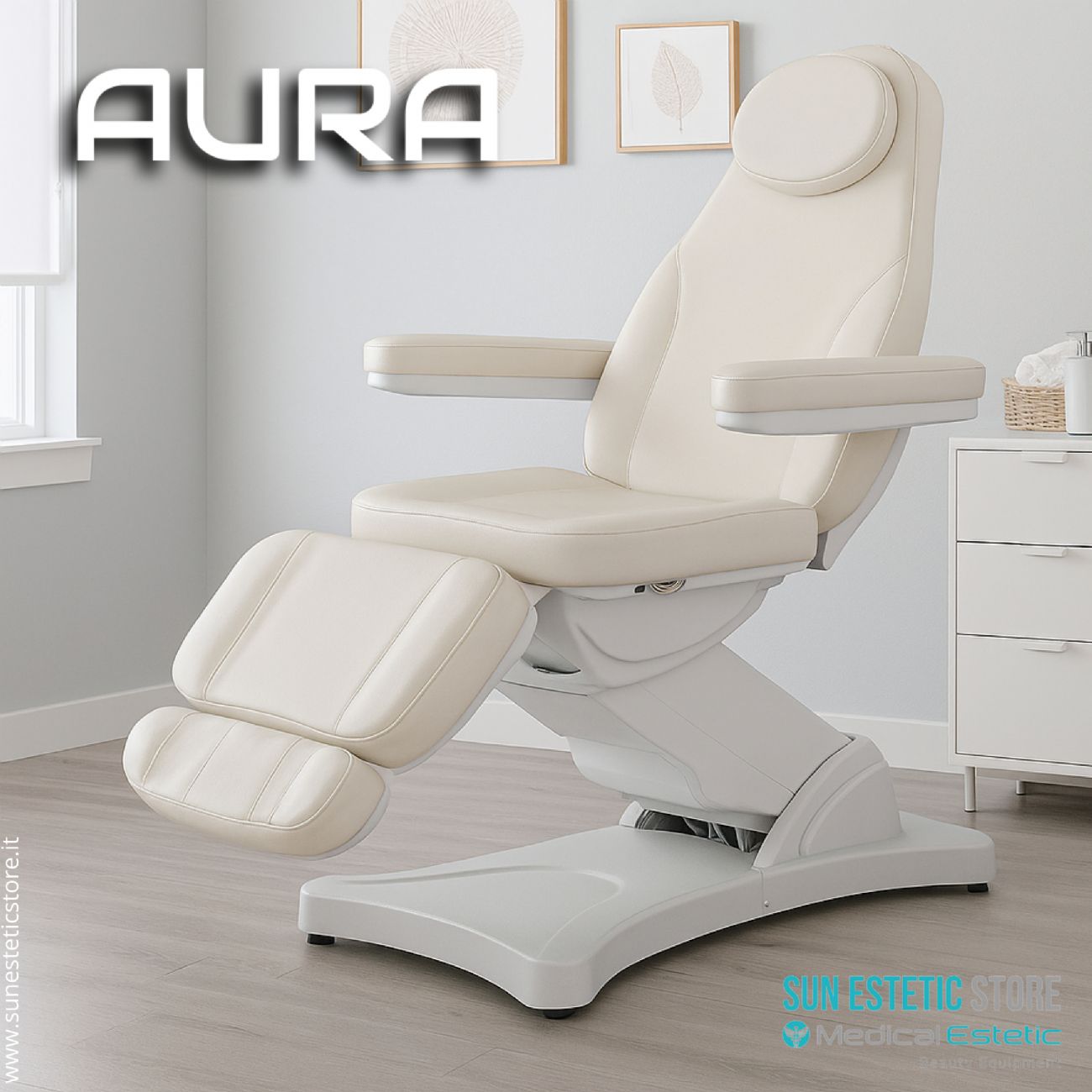 Aura poltrona lettino 3 motori per estetica