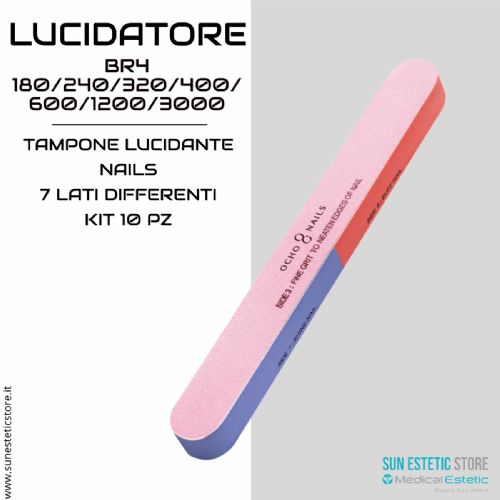 Lucidatore per Unghie Ocho nails a 7 lati BR4 180/240/320/400/600/1200/3000