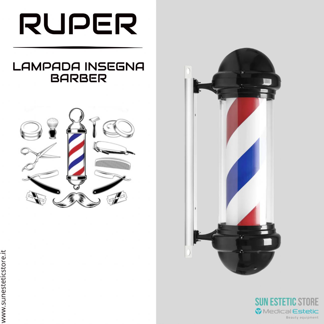 Ruper lampada barber da parete per parrucchiere barberia