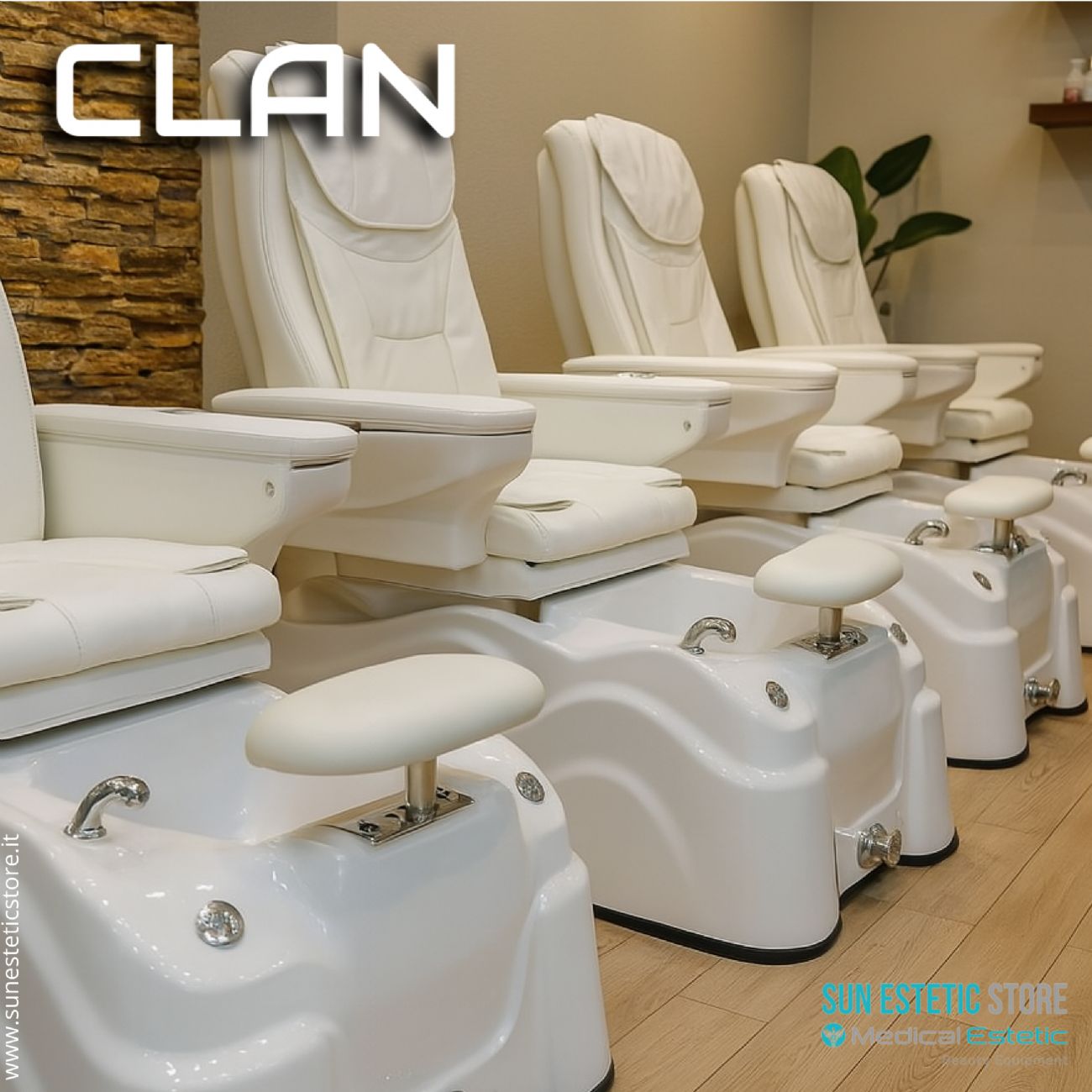 Clan poltrona pedicure elettrica massaggio aria shiatzu