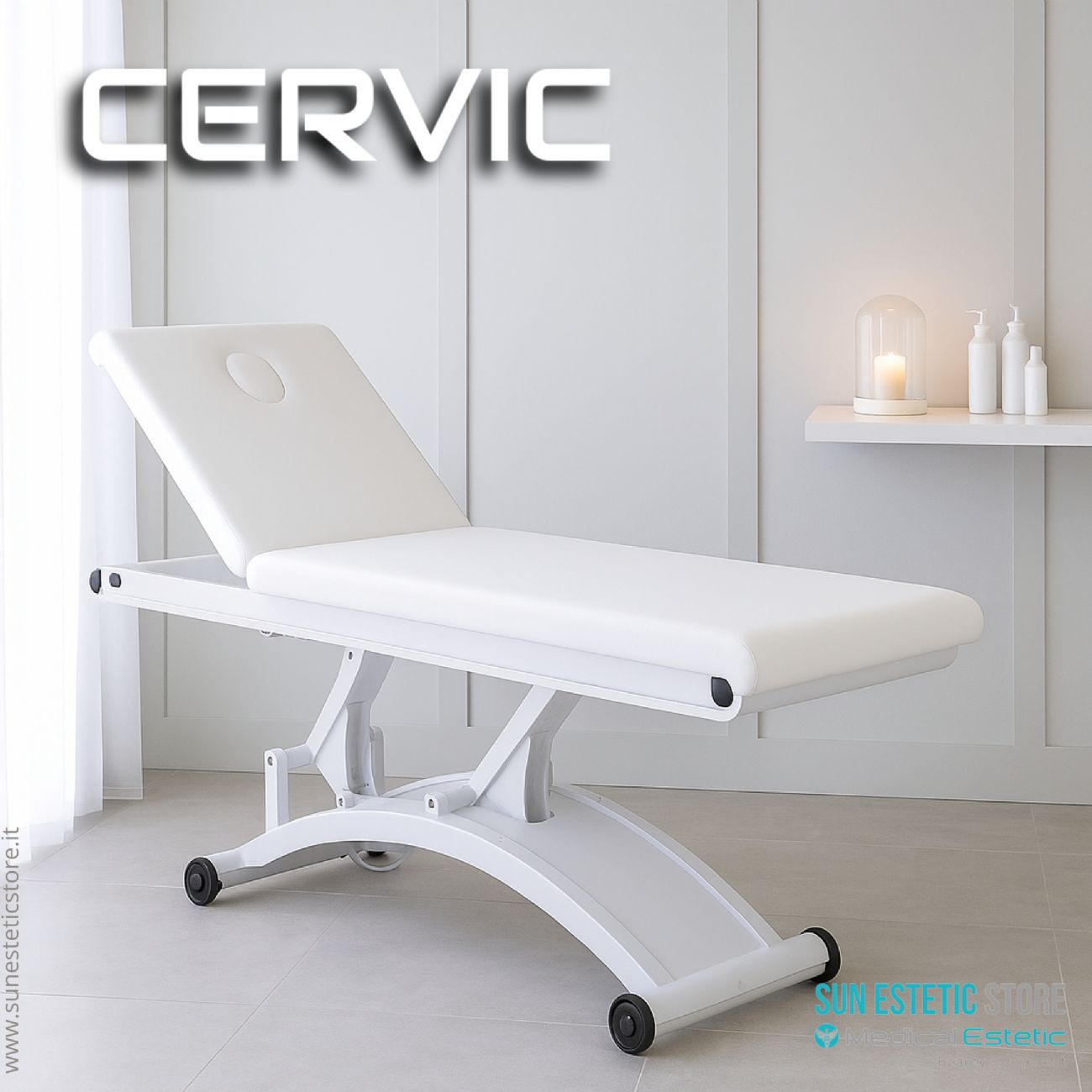 Cervic lettino massaggio elettrico 1 motore 1 snodo in metallo estetica
