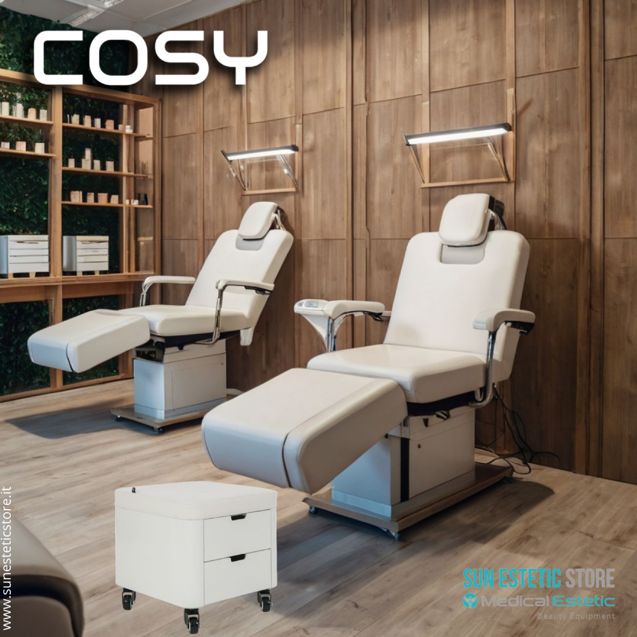 Cosy sgabello pedicure con due cassetti porta oggetti estetica nails