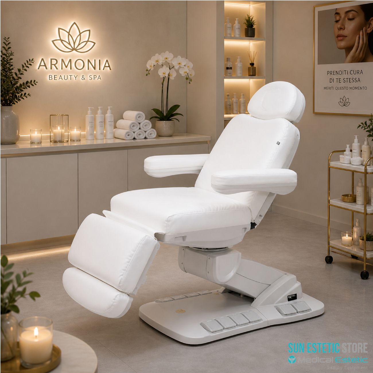Tella poltrona lettino elettrica professionale 4 motori massaggi estetica  EB+