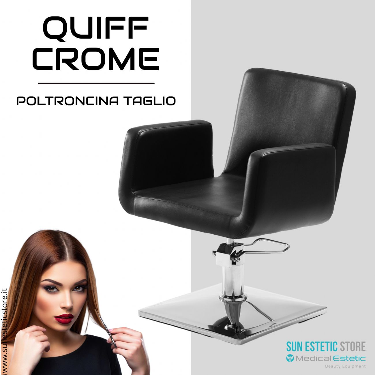 Quiff Crome poltroncina taglio parrucchiere
