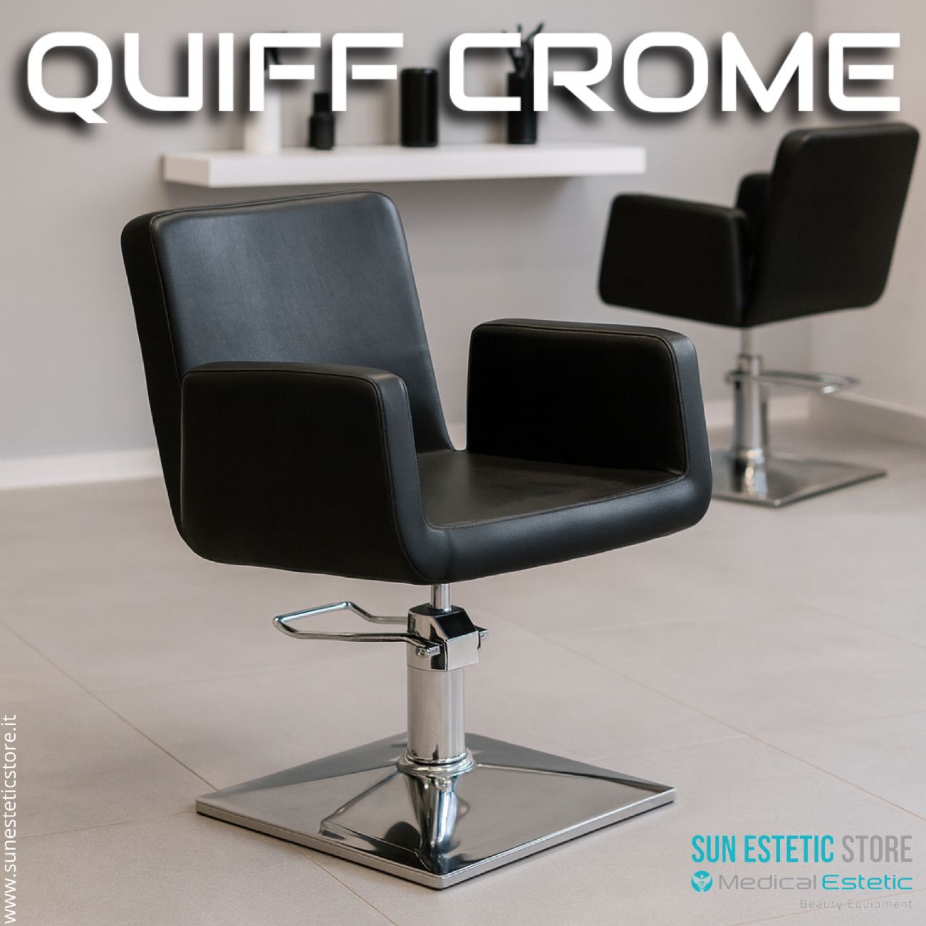 Quiff Crome poltroncina taglio parrucchiere