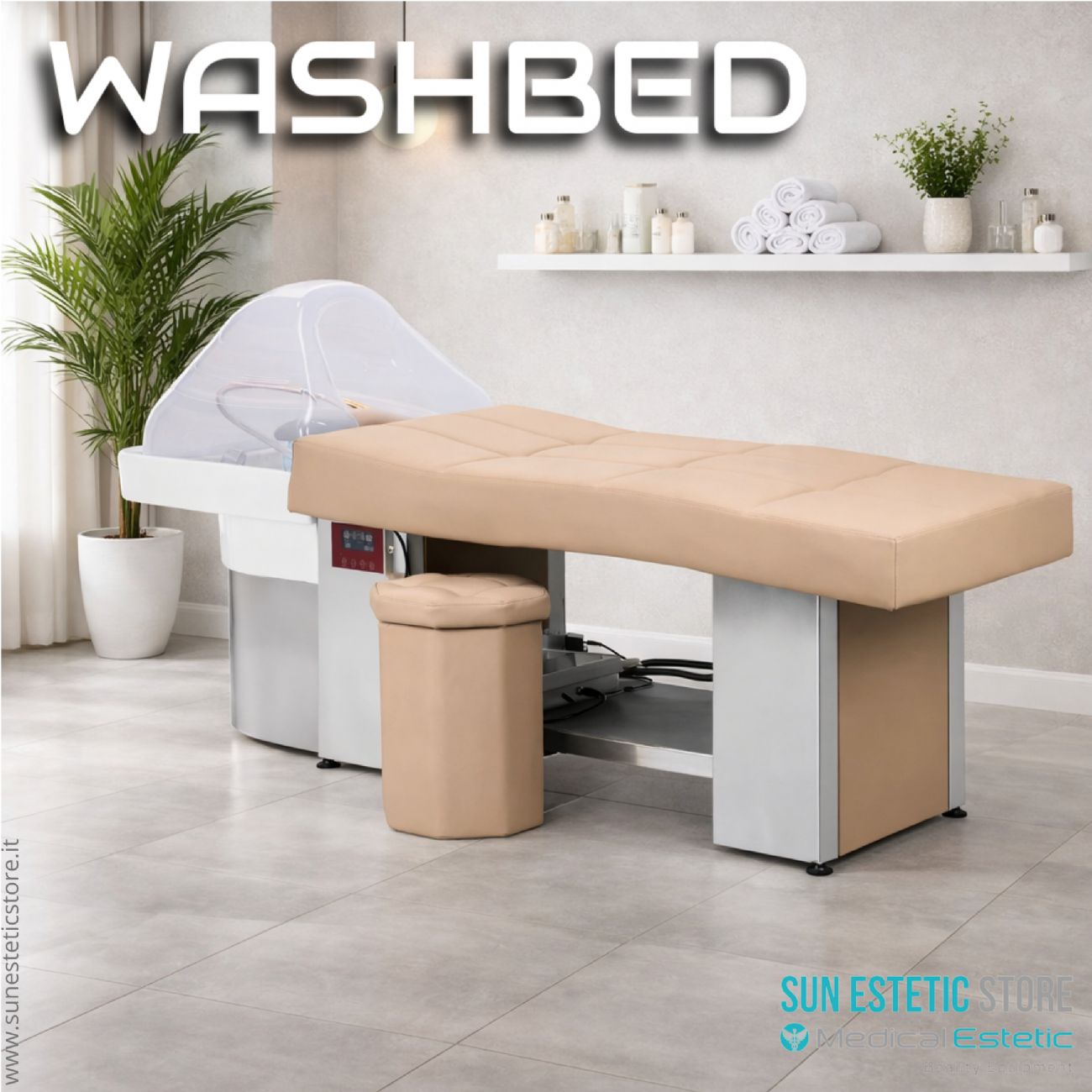 Washbed lettino lavatesta SPA trattamento capelli con vapore