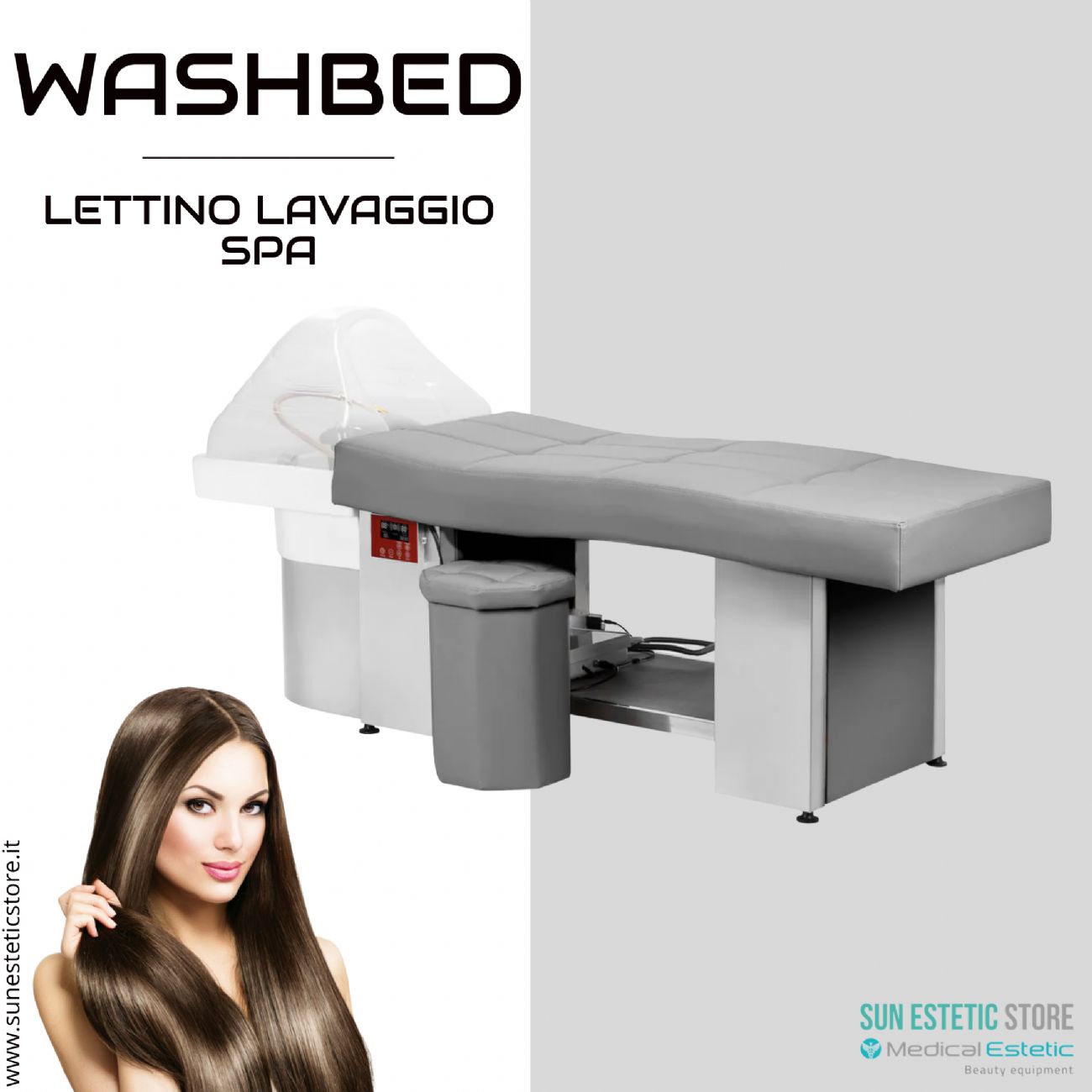 Washbed lettino lavatesta SPA trattamento capelli con vapore