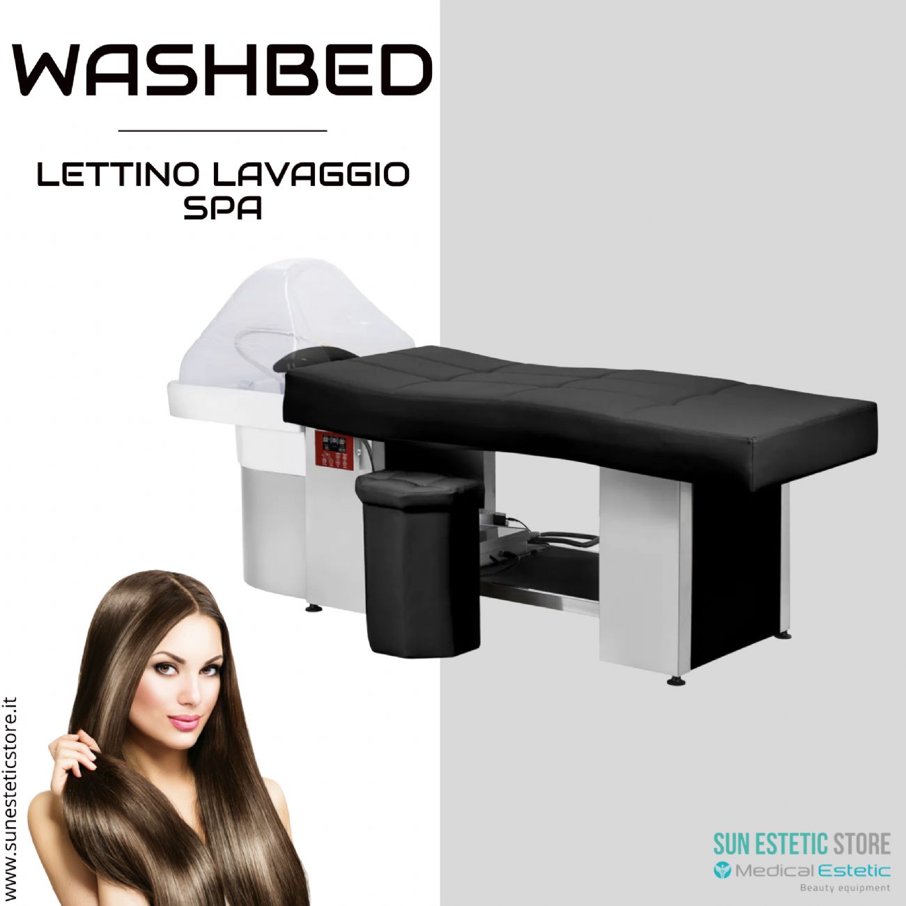 Washbed lettino lavatesta SPA trattamento capelli con vapore