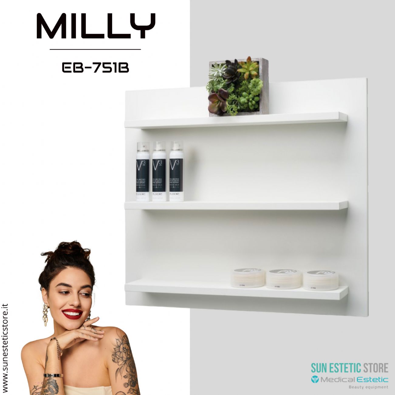 Milly Espositore da parete arredamento negozio