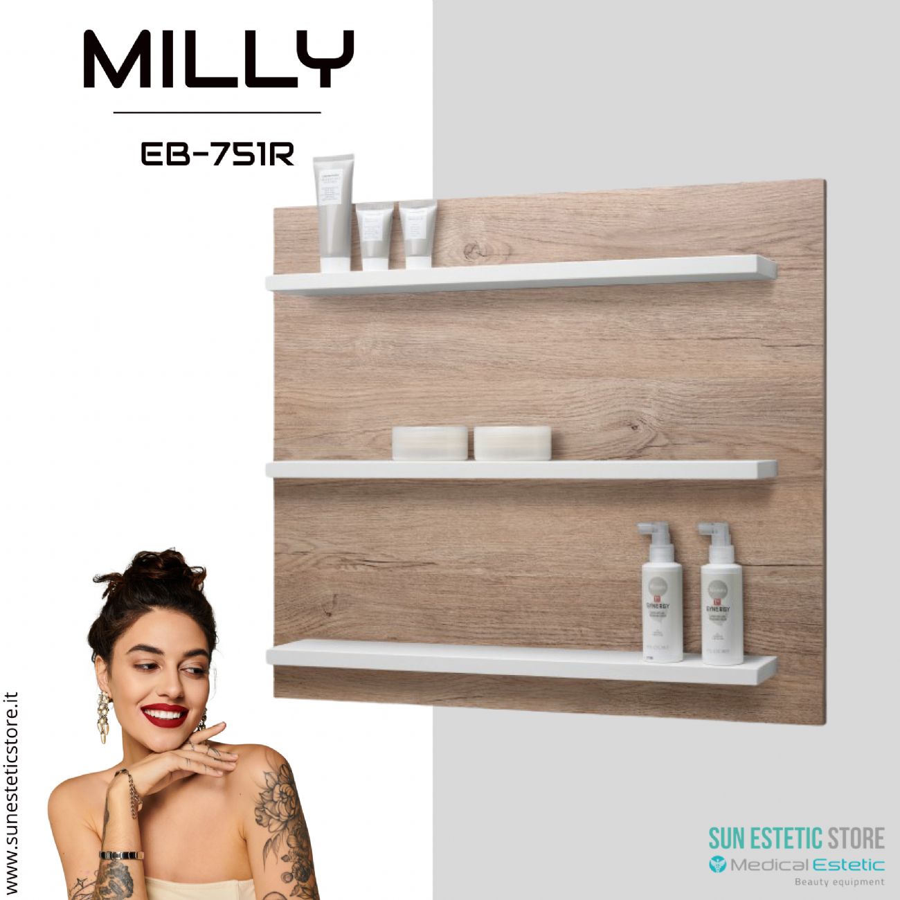 Milly Espositore da parete arredamento negozio
