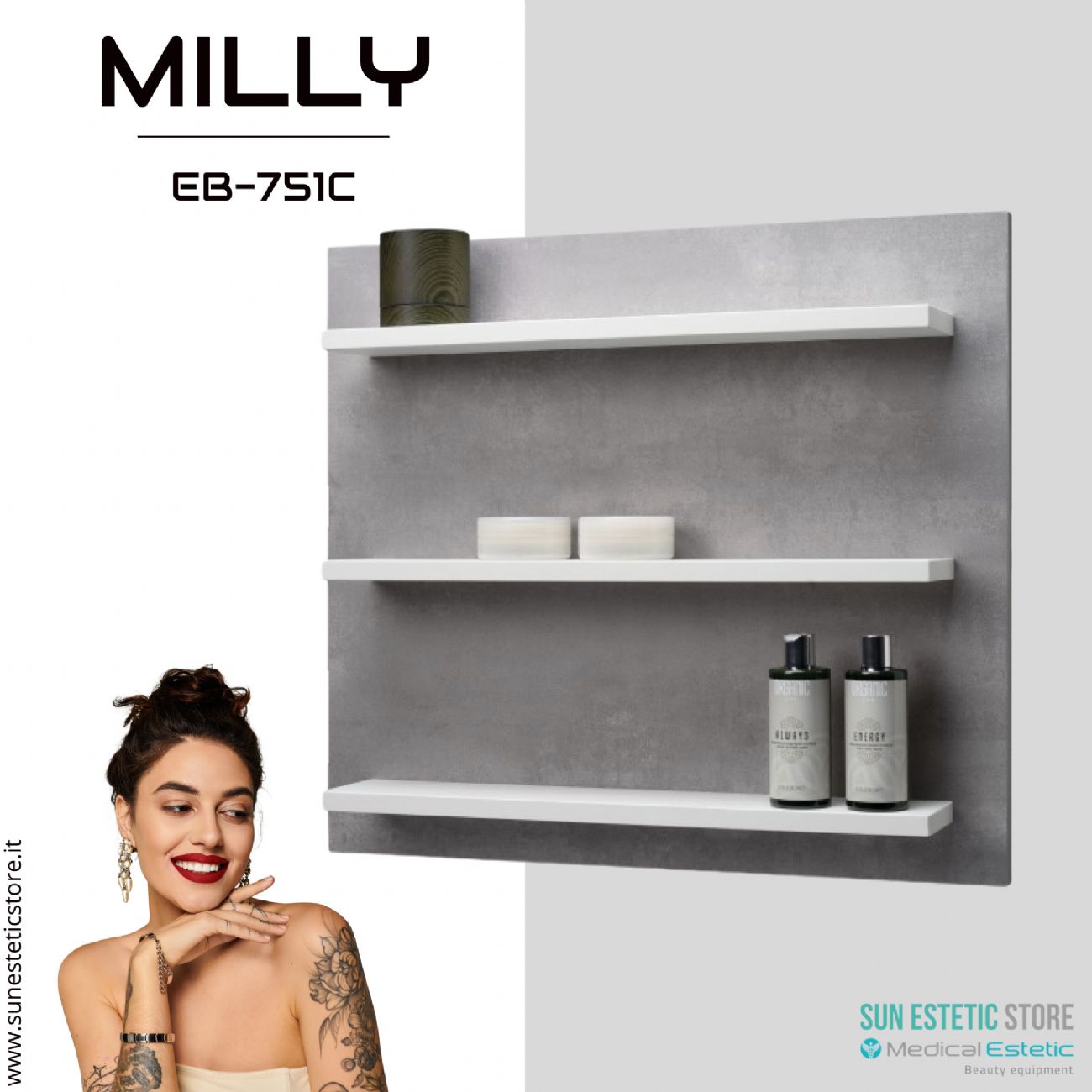 Milly Espositore da parete arredamento negozio